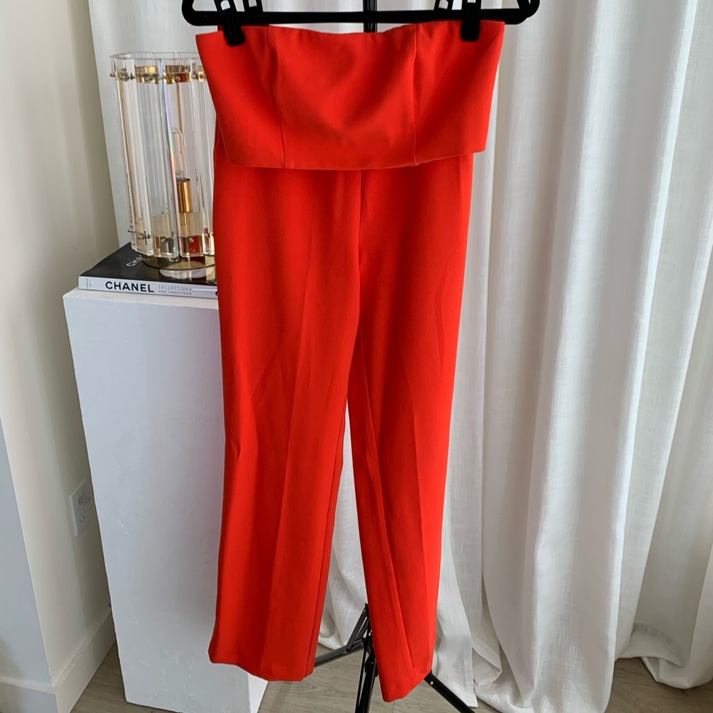 Red Tube Top and Trousers Two Piece Set